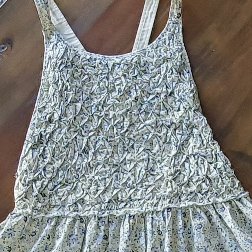Free People Petunia Mini Overall Dress, Purple Floral, Size Large, NWT - Picture 7 of 16